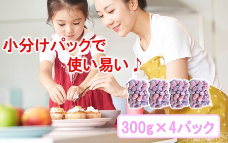 鮮度そのまま! 冷凍完熟いちご / ベリーツ&紅ほっぺ 1.2kg (300g×4P)_2418R