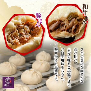 職人手作りの「おおいた和牛まん&特製豚まん 贅沢食べ比べセット」_2563R