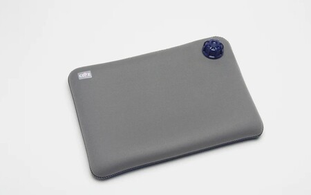 クロッツやわらか湯たんぽ/長方形タイプ グレー×ネイビー_2644R-2