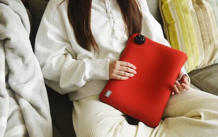 クロッツやわらか湯たんぽ/長方形タイプ グレー×ネイビー_2644R-2