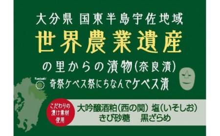 2106R_とっておきの母の味 国見の奈良漬け「ケベス漬け」170g×5種類