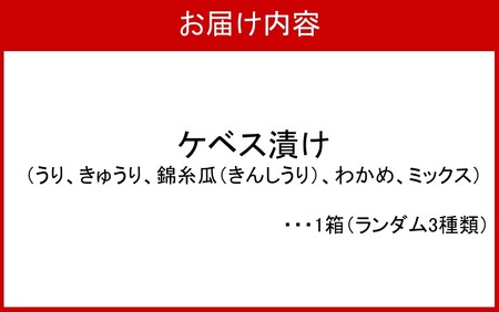 【10月から発送予定】西の関の酒粕で作ったこだわりの奈良漬け「季節のケベス漬け」1箱ランダム3種セット（計510g）_2106R