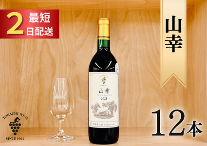 山幸（赤）12本 最短申込みから2日発送 北海道ワイン 北海道池田町 OIV 世界が認めたワイン 国際ぶどう品種 年内発送