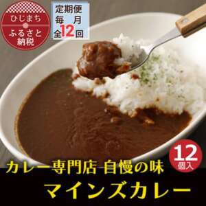 【毎月定期便】マインズカレー　12個セット全12回_惣菜・加工品 カレー    定期便 定期便  _【配送不可地域：離島】【4064245】