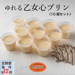 【毎月定期便】ゆれる乙女心プリン　10個セット全12回_菓子・スイーツ プリン    定期便 定期便  _【配送不可地域：離島】【4064268】