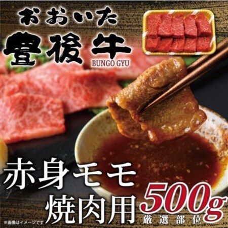 おおいた豊後牛赤身モモ焼肉用 500g(日出町)_肉 焼肉 牛肉 やきにく ヤキニク バーベキュー  肉 黒毛和牛 牛肉 _【配送不可地域：離島】【1571695】