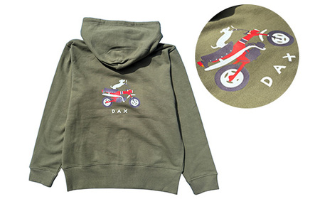 DAX ジップアップパーカー(ユニセックス)【XLサイズ ライトオリーブ】【1644626】