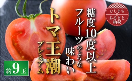 2025年1月中旬から順次発送【糖度10度以上】高糖度トマト 「トマ王 潮プレミアム」約9玉～【配送不可地域：離島】【1087104】