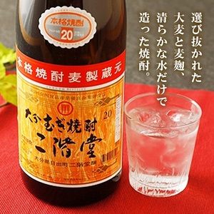 大分むぎ焼酎 二階堂20度6本セット(1800ml) AG20【1078143】 | 大分県