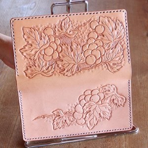 手作りレザーの長財布(葡萄) YS04_装飾品・工芸品 財布 服飾小物 _【1088780】