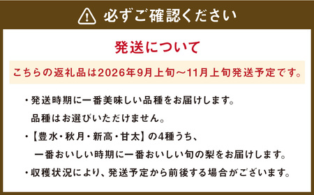 浅岡農園 の 梨 約2.7kg 豊水 秋月 新高 甘太 果物 大分県産 【2026年9月上旬-11月上旬発送予定】