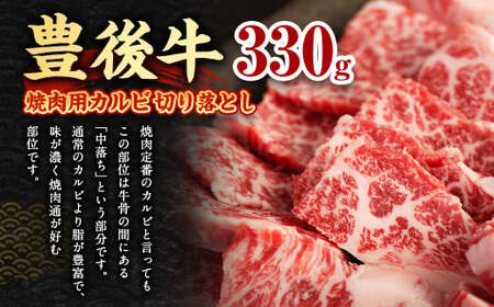 【大分県産】 豊後牛 焼肉用 カルビ 切り落とし 330g 牛肉 中落ち