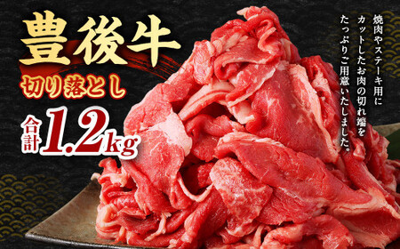 【豊後牛】切り落とし 1.2kg (600g×2) 焼肉 ステーキ 霜降り