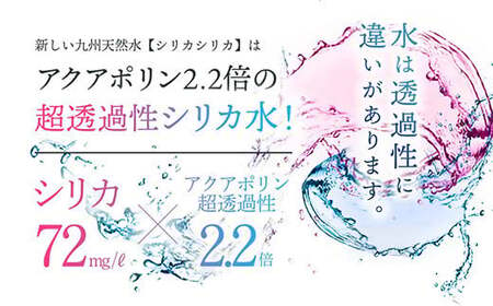 九州天然水 シリカシリカ 500ml×24本 九州 天然水 シリカ シリカ水 500ml 24本 飲料水 軟水 美容 ミネラル 大分県 玖珠町 くじゅう連山 名水百選 ナチュラルミネラルウォーター アクアポリン 肌 髪 コラーゲン ケラチン 秋田県立大学 北川良親 透過性 高含有量