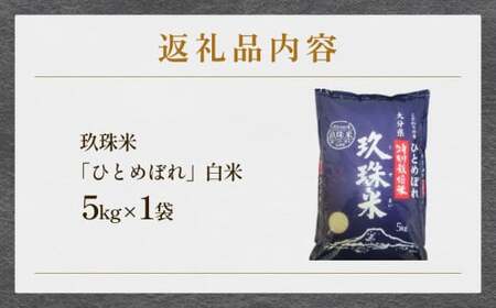 自慢の 玖珠米 「 ひとめぼれ 」 5kg 玖珠米 ひとめぼれ 5kg 白米 令和6年産 大分県 特別栽培米 特Aランク 米 自然 栽培 つや もちもち 盆地 寒暖差 赤土 肥沃な土壌 大嘗祭 献上米 JR九州 料理用 お取り寄せ 安全 食味ランキング