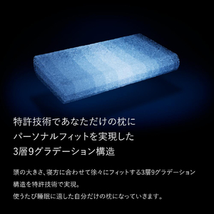 ブレインスリープピロー 枕　low ブレインスリープ ピロー LOW ( 9グラデーション )＋ カバー