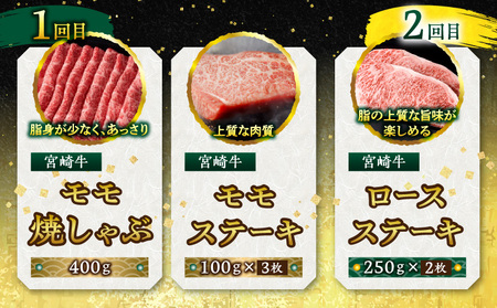 宮崎牛を食べつくす!ぎゅぎゅっとバラエティ定期便(総重量3.85kg) 牛肉 焼肉 しゃぶしゃぶ ステーキ