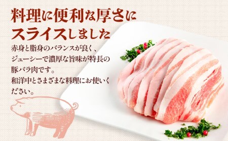 【最速便】宮崎県産 豚バラスライス(300g×6) 計1.8kg 豚バラスライス 300g×6トレー 計1.8kg