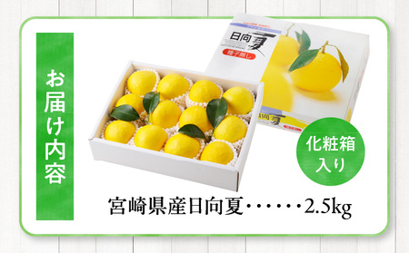 《2026年発送先行予約》【数量・期間限定】宮崎県産日向夏　2.5kg　化粧箱入り 日向夏 果物 フルーツ