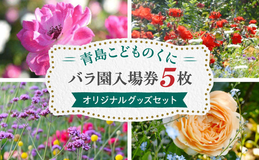 青島こどものくに バラ園入場券5枚セット オリジナルグッズ付き こどものくに 入場券 バラ
