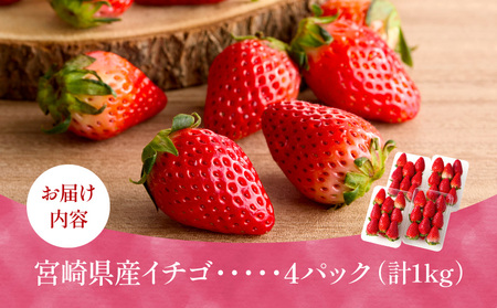 《2026年発送先行予約》【期間・数量限定】宮崎県産イチゴ 4パック 果物 フルーツ 苺