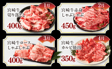 【定期便全12回】宮崎牛 匠の堪能コース 牛肉 焼肉 ステーキ
