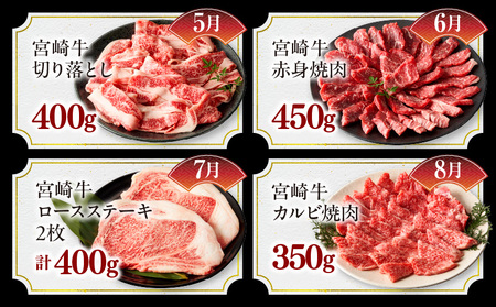 【定期便全12回】宮崎牛 匠の堪能コース 牛肉 焼肉 ステーキ