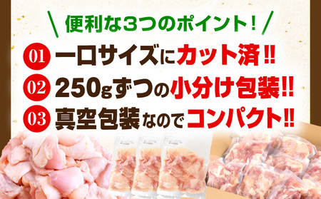 【2月・4月・6月お届け】【全3回定期便】宮崎県産若鶏 もも肉 2.5kg(250g×10パック) 小分け 真空パック 鶏肉