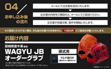 宮崎県産牛革使用 WAGYU JB硬式用オーダーグラブ