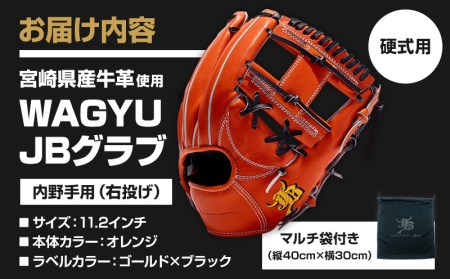 WAGYU JB 野球グローブ 赤 レザー 本体 + 箱 WAGYU JB 野球グローブ 赤 レザー 本体 + 箱