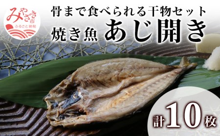 干物詰合せ Aセット 骨まで食べられる 焼き魚あじ開き 鯵の干物 干物セット 宮崎県宮崎市 ふるさと納税サイト ふるなび