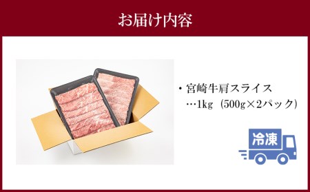 宮崎牛肩スライス(1kg)　肉 牛 牛肉 宮崎牛