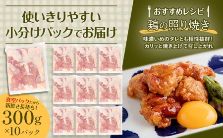 【2024年6月発送】宮崎県産 若鶏もも肉 300g×10P 計3kg
