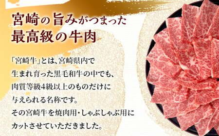 宮崎牛カルビ焼肉・モモスライスセット(計800g)　肉 牛 牛肉