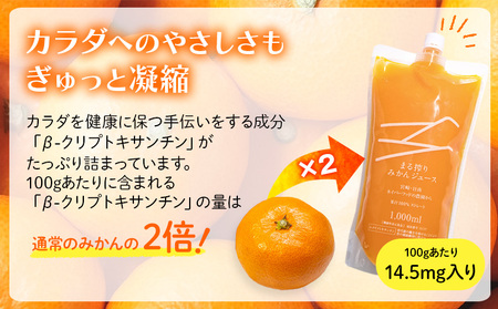 宮崎県産 まる搾りみかんジュース 1000ml×3本 計3L <糖度11度以上!>