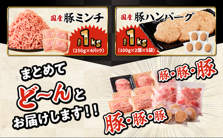 国産豚肉バラエティセット4.5kg 【小分け豚肉 豚肉 ぶた 豚 豚肉詰め合わせ 国産豚肉 豚肉6種 豚肉セット 豚肉バラエティセット 豚肉4.5kg】