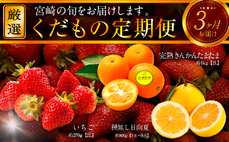 《2026年発送先行予約》【数量・期間限定】青果店厳選！「3ヶ月お届け！くだもの定期便Vol.1」青果物 果物 フルーツ