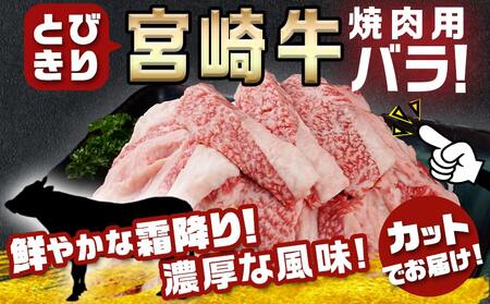 宮崎牛バラ焼肉1kg(真空)_17-8903_(都城市) 牛肉 牛バラ焼肉用カット肉(500グラム×2袋) 合計1キロ 肉質等級 4等級・5等級 バラ 宮崎牛 真空
