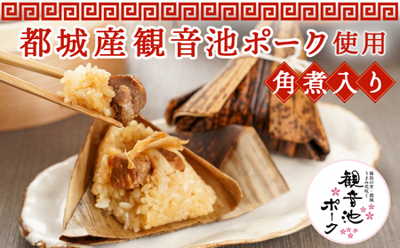 観音池ポーク角煮入り中華ちまき7個_AA-9221_(都城市) 都城産観音池ポーク 本格ちまき もち米 角煮 ホクホク ほっこり