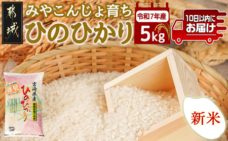 みやこんじょ育ち都城産ひのひかり5kg≪みやこんじょ特急便≫_22-K701-Q_(都城市) 都城産 ひのひかり 5kg 田園 霧島裂罅水 土づくり こだわり 都城米 甘み 旨味 粘り 香り 米 旨味 白米 ごはん