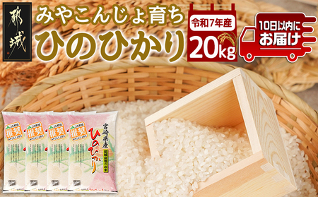 みやこんじょ育ち都城産ひのひかり20kg≪みやこんじょ特急便≫_55-K701-Q_(都城市) 都城産 ひのひかり 20kg 5kg×4袋 田園 霧島裂罅水 土づくり こだわり 都城米 甘み 旨味 粘り 香り 米 旨味 白米 ごはん