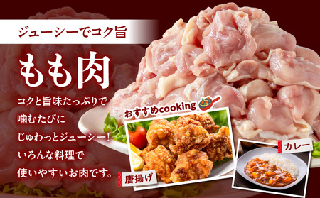 国産若鶏もも肉3.6kgセット 小分けパック!カット済み!≪みやこんじょ特急便≫_MJ-3313-Q_(都城市) 鶏肉 一口サイズ モモ 300g×12パック 計3.6kg