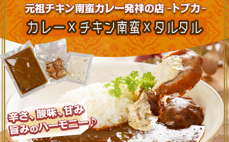 トプカ☆みやざきチキン南蛮カレー3食セット※ポスト投函_LD-J907_(都城市) カレー専門店 手づくり チキン南蛮 レトルト ポスト投函