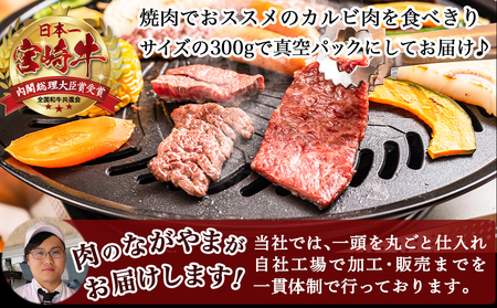 宮崎牛カルビ焼肉用600g_16-2501_(都城市) 都城産宮崎牛 カルビ肉 食べきりサイズ 真空パック 霜降り 焼肉 脂の甘さ 牛肉の旨味