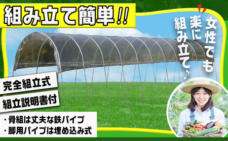 雨よけハウス【2畝用】〈AM-2294〉_DI-J401_(都城市) 雨よけハウス 敏感 夏物野菜を守る 収穫を確保 夏野菜 組立簡単 完全組立式 障害や病気対策 30株 2畝用