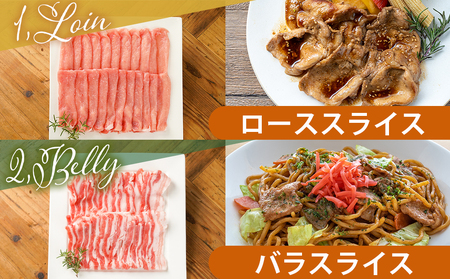 宮崎県産豚肉5kgセット_AC-M601_(都城市) 宮崎県産豚肉 5kgセット ローススライス バラスライス ロースカツ用 切り落とし ミンチ