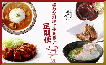 《3回連続お届け》観音池ポーク&宮崎県産豚定期便_T45-3-9201_(都城市) 都城産 観音池ポーク ロースしゃぶしゃぶ肉 肩ロースしゃぶしゃぶ肉 真空パック しゃぶしゃぶ用 ブランドポーク ミンチ スペアリブ とんかつ