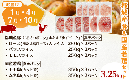 ≪12回連続お届け≫「おさつポーク又はゆずポーク」&鶏バラエティ定期便_T216-12-1401_(都城市) 都城産豚肉 おさつポーク ゆずポーク 国産若鶏 鶏肉 冷凍 定期便