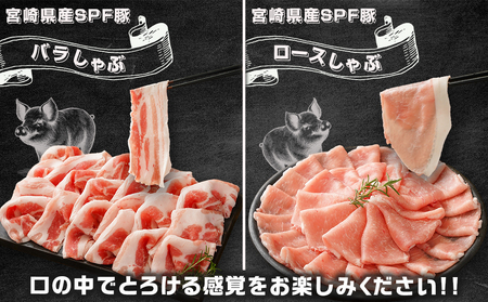 ≪隔月3回お届け≫「宮崎SPF豚」しゃぶ鍋3種盛り2.3kgセット_T45-3-K903_(都城市) 鍋 ロースしゃぶ 肩ロースしゃぶ バラしゃぶ 宮崎県産 定期便