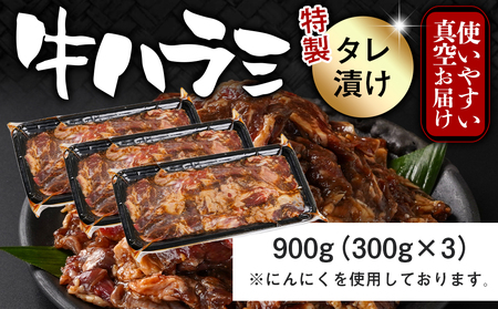 牛ハラミ タレ漬け900g_LG8-3308_(都城市)  味付き 牛肉 真空 小分け